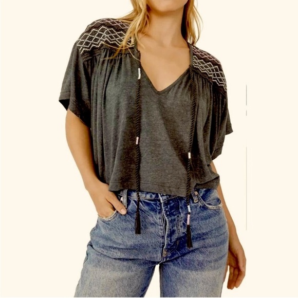Nwt Free People Market Embroidered Shirt
V Neck Boho XL - Picture 1 of 3